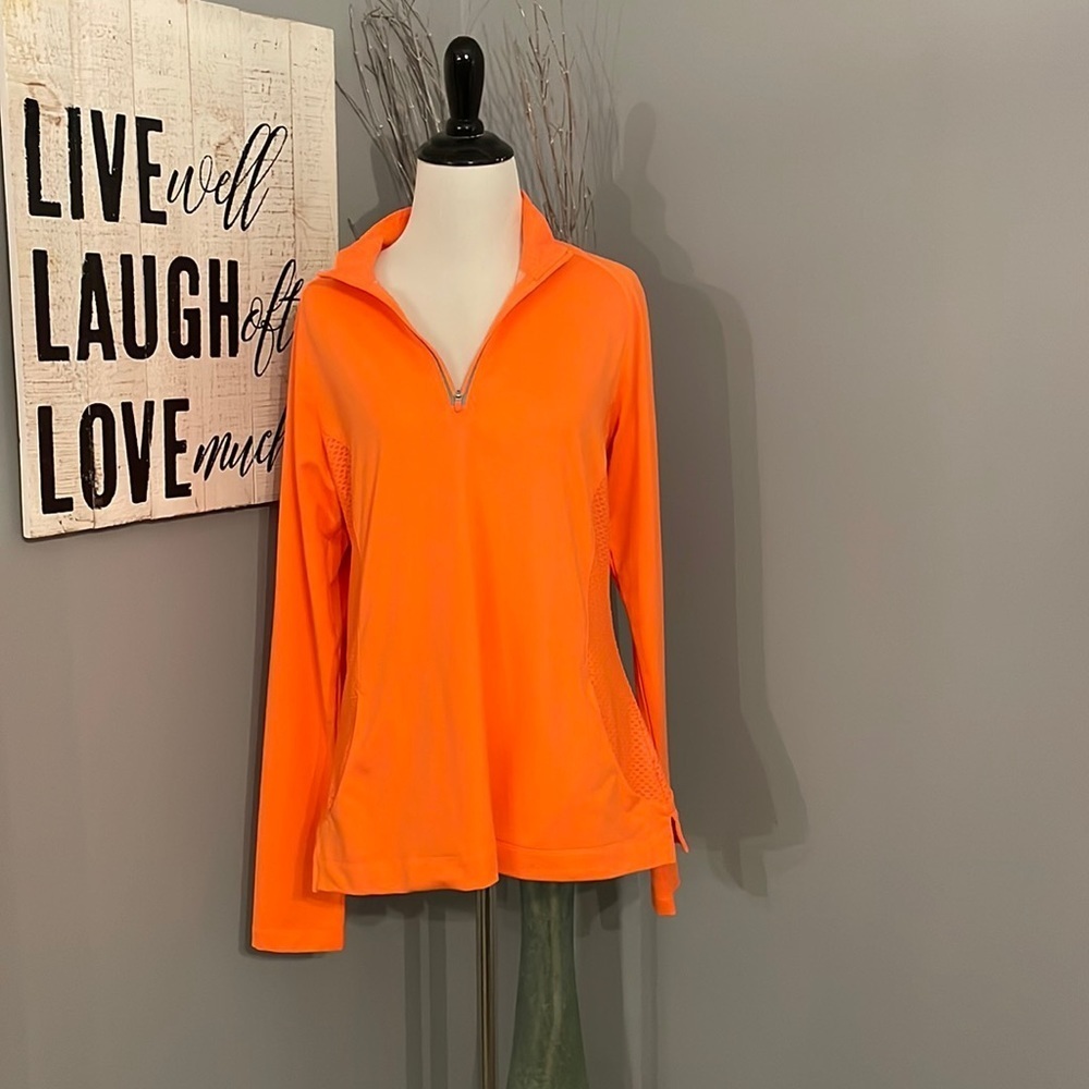 Slazenger bright orange pull over jacket